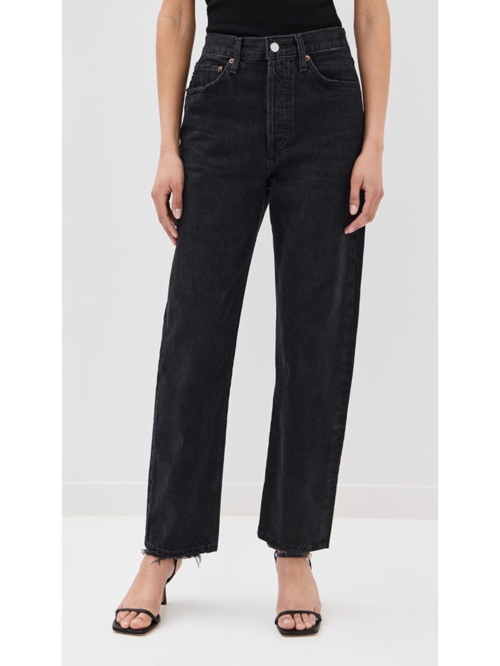 AGOLDE 90s Straight Jeans in Tar